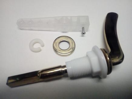 wavy gold plated loo flush lever