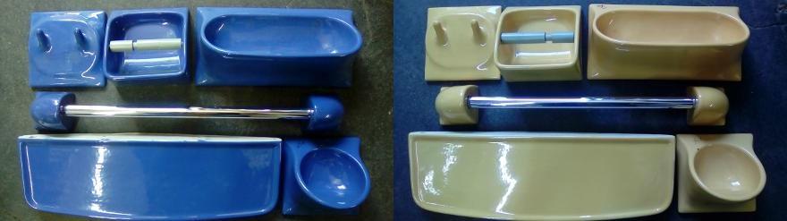 bathroom accessories soap toilet loo paper harvest gold sorrento blue