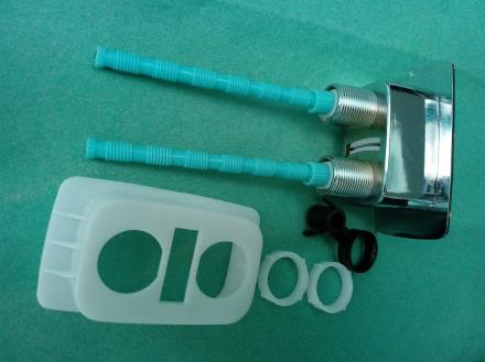 oblong shape toilet flush button chrome