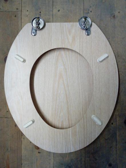 limed oak effect loo seat cover