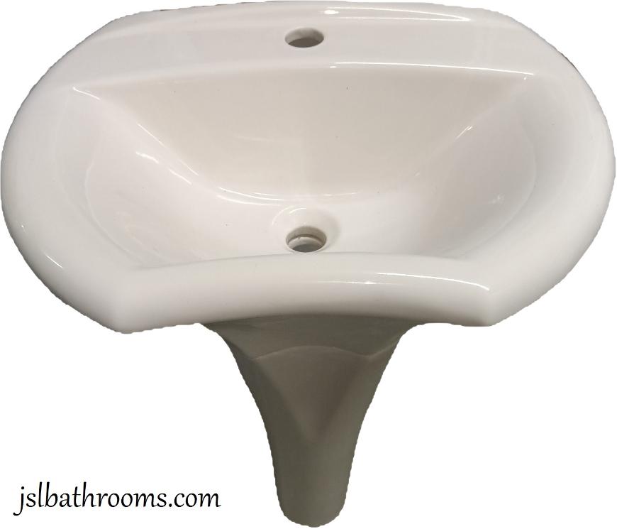 full length wide pergamon soft white sink