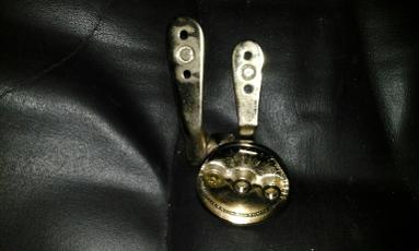 toilet seat hinge for wooden seat brass back view
