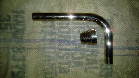 antique gold metal toilet flush pipe