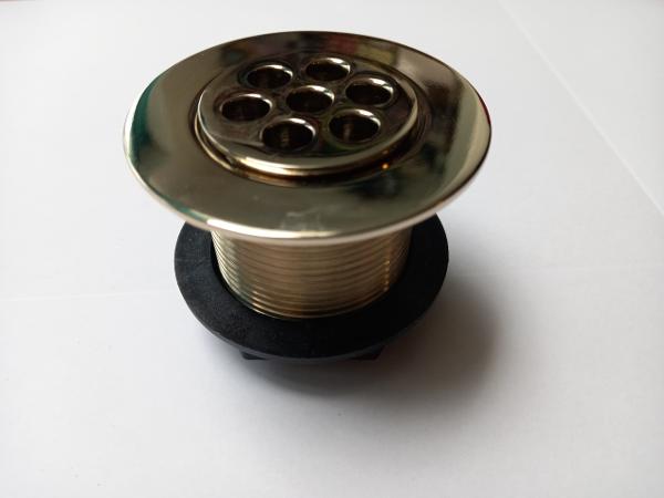 brass gold easy clean shower tray waste plug