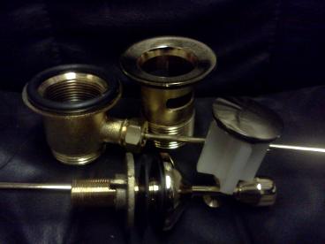 Three Tap Hole Pop Up Basin Waste Gold For Separate Taps
