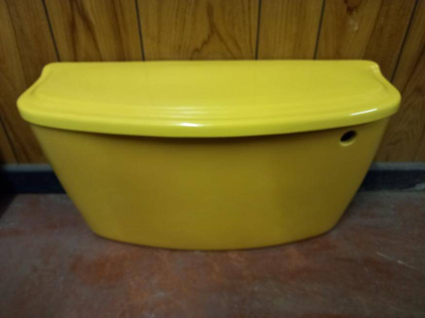 harvest gold cistern toilet bibo wc