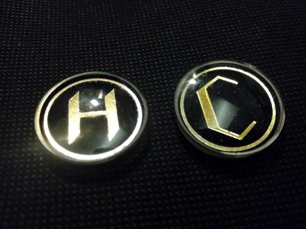 black gold tap caps hot and cold