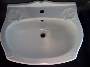 ivy leaf patterned basin monobloc one tap hole flowers