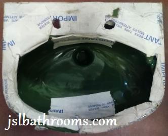 Lotus Jade Green Small Wall Basin Cloakroom