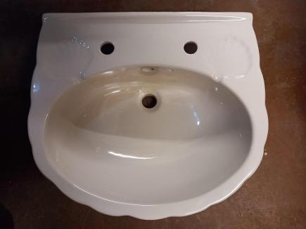 misty whisper peach shell basin