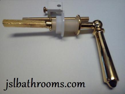long brass gold toilet cistern lever