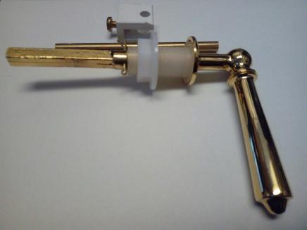 long brass gold toilet cistern lever