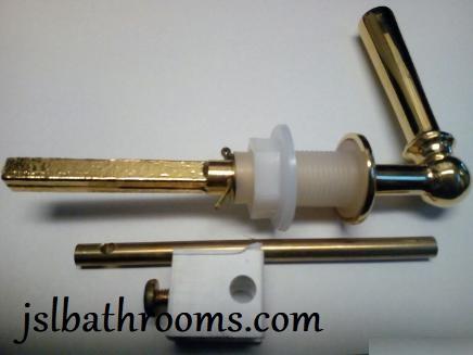 long wide loo flush handle gold brass