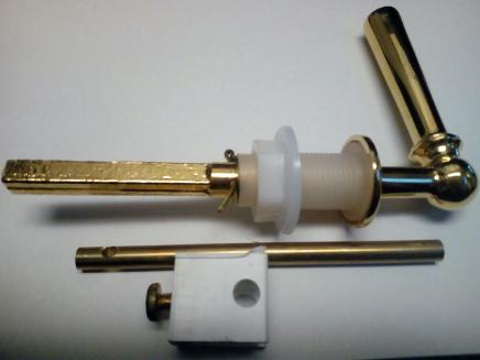 long wide loo flush handle gold brass