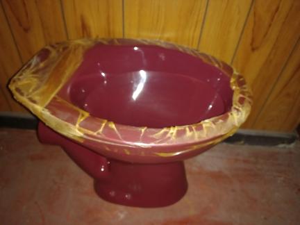 burgundy low level toilet pan loo wc bowl