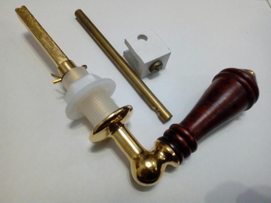dark ultra lustron gold and mahogany loo lever flush