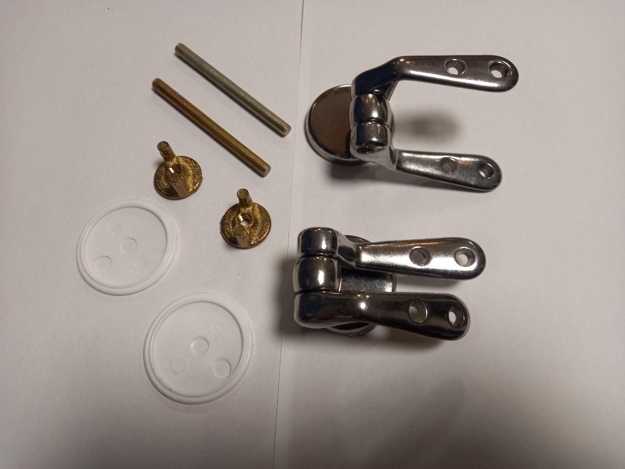 chrome metal seat hinges wooden toilet