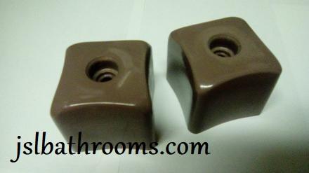 mink mocha square brass tap head lotus