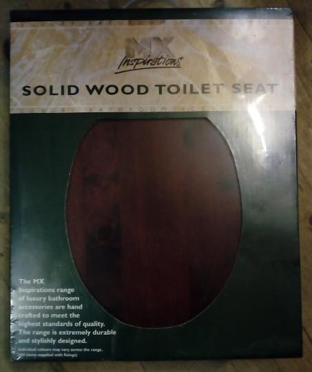 mahogany real wood solid toilet seat