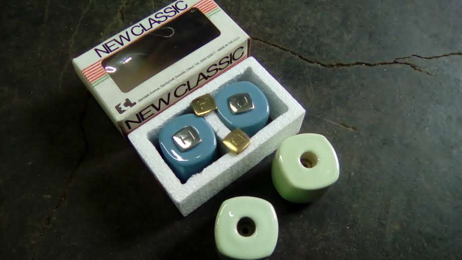 new classic ceramic tap heads bermuda blue whisper green