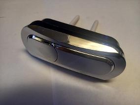 oval ovular long toilet cistern chrome push button