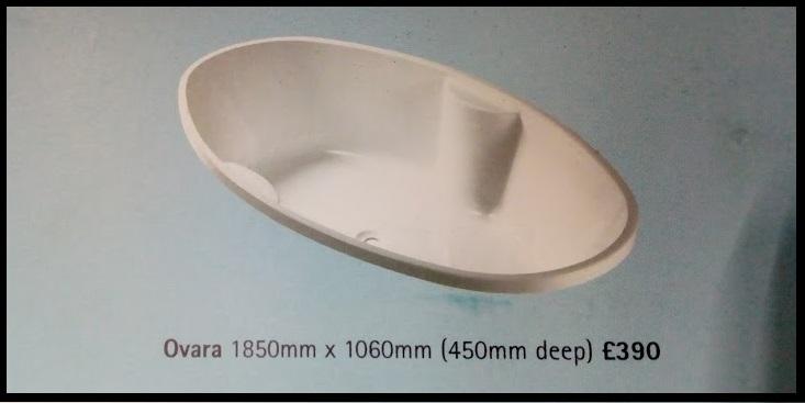 drop in recessed sunken bath large double ended oval