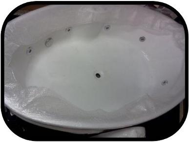 8 jet oval whirlpool spa bath bradford tile build drop in