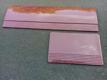 burgundy acrylic bath front side panels