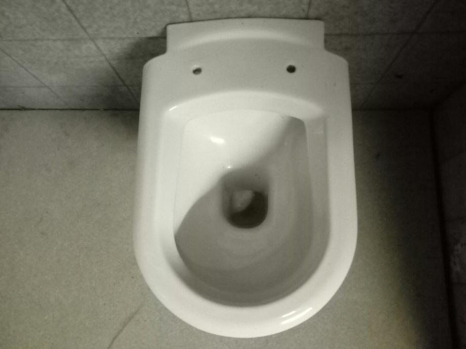 soft white wall hung toilet pan btw