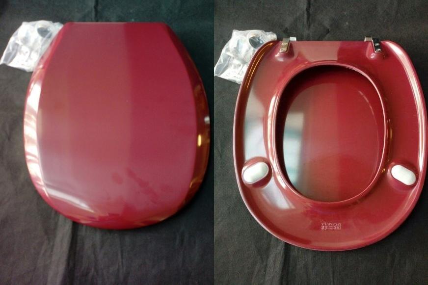 pressalit burgundy toilet seat thermoplastic