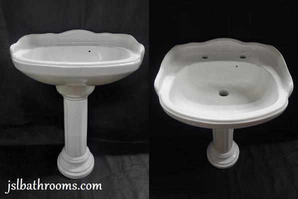 karat queen ann anne basin pedestal bathroom