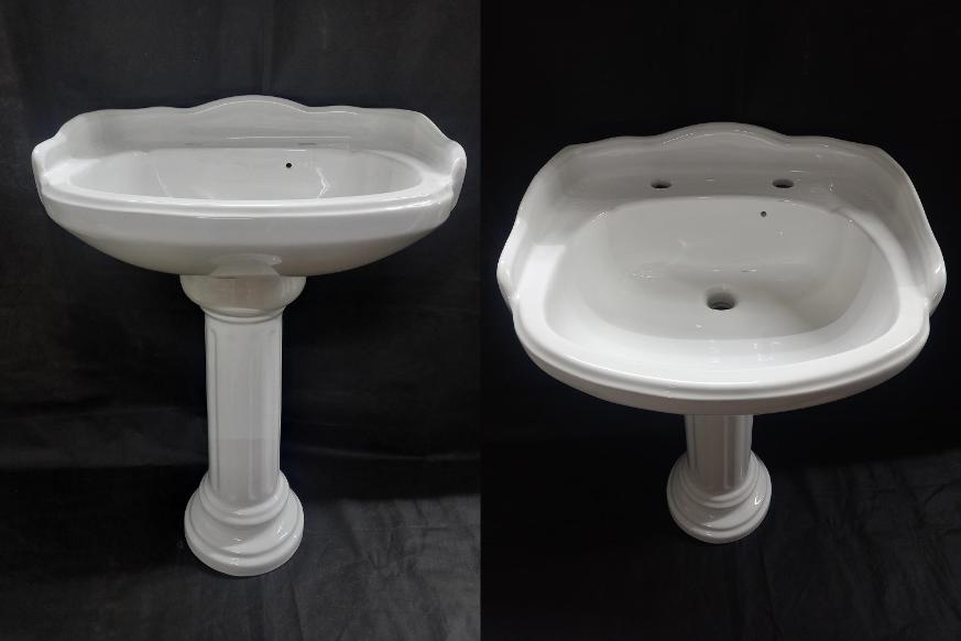 karat queen ann anne basin pedestal bathroom