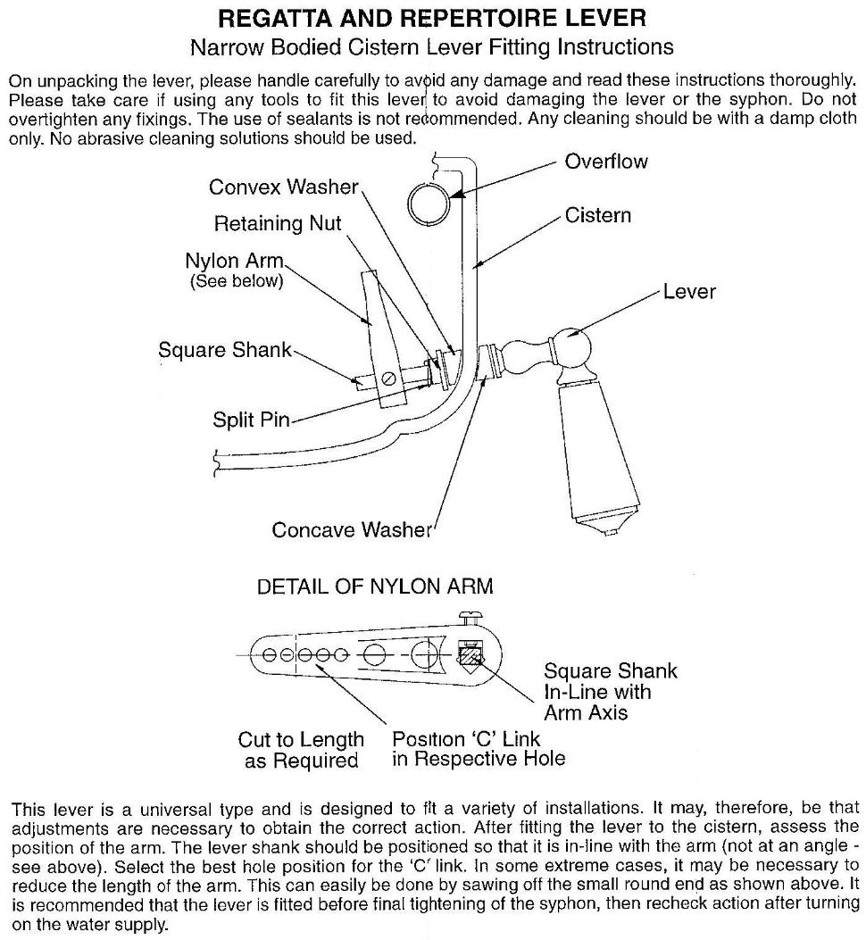 spring cistern lever diagram repertoire instructions