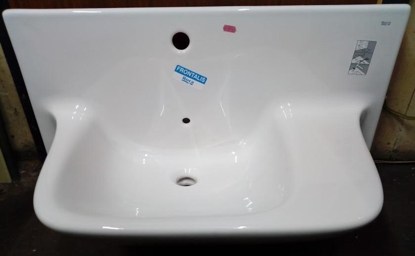 roca frontalis high backed ceramic wash basin splash back