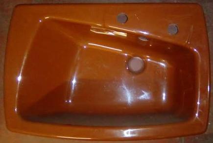 romany colour plastic vanity bathroom top