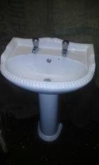 impulse roped basin and pedestal square white bradford