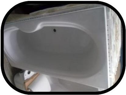 1700 x 750mm acrylic double ended bath