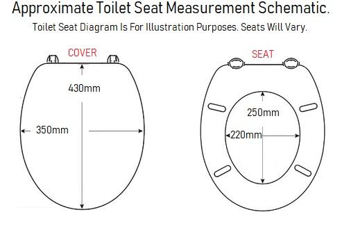 soft close toilet seat size picture