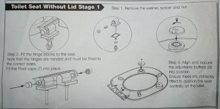 toilet seat fitting instruction help