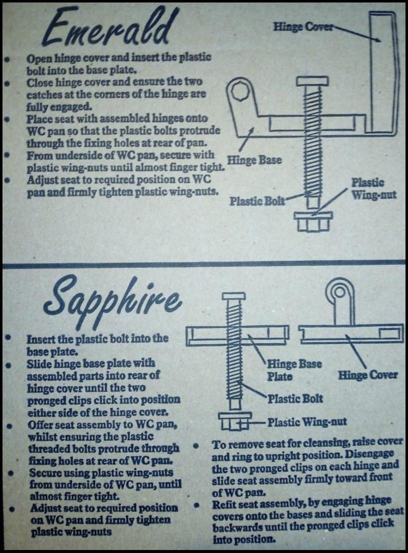 how to fix toilet seat fixing instructions