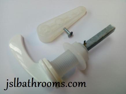 white colour loo wc toilet cistern lever