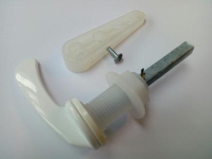 white colour loo wc toilet cistern lever