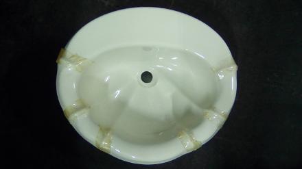 champagne grey vanity bowl plastic no tap