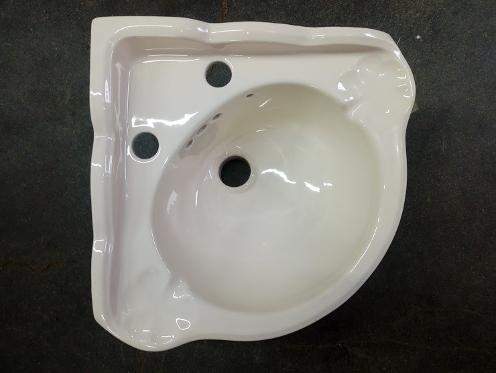 soft cream cloakroom corner basin