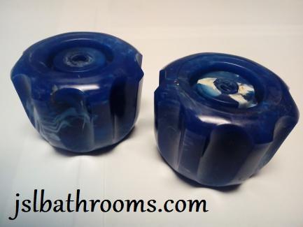 sorrento blue white vein tap heads acrylic 1970s