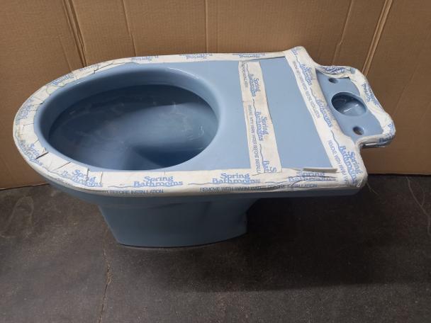 bermuda blue colour close coupled toilet pan