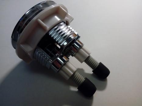dual flush double button silver lav