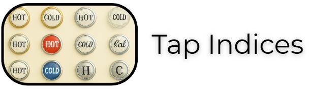tap hot cold inserts temperature discs caps