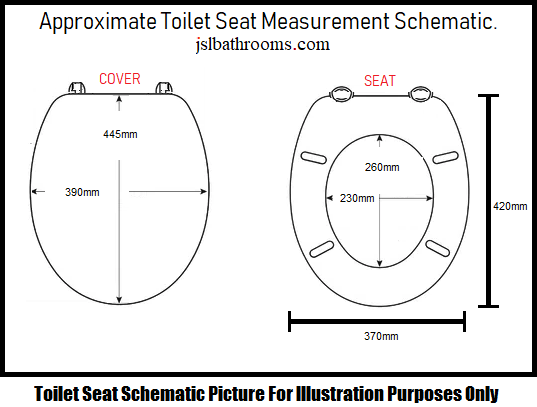 sorrento blue toilet seat size standard