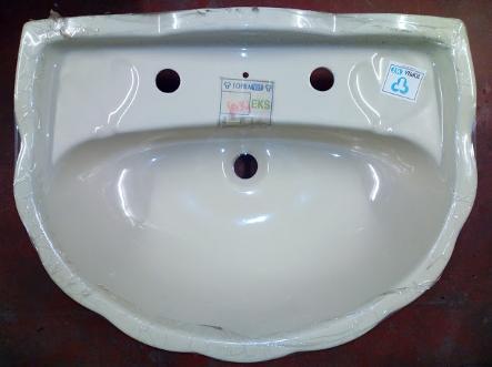 topravit champagne colour bathroom shell basin